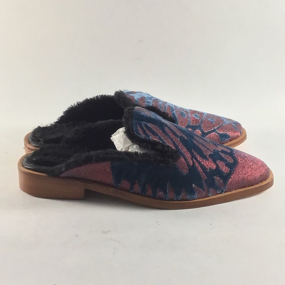 Free People butterfly effect womens mules clogs shoes blue size EU 37 US 6.5